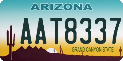 AZ license plate AAT8337