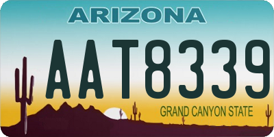 AZ license plate AAT8339