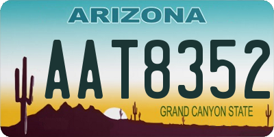 AZ license plate AAT8352