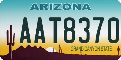AZ license plate AAT8370