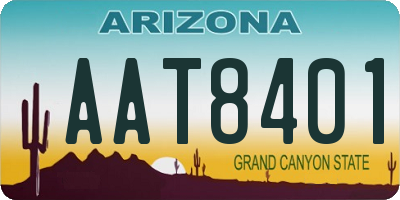 AZ license plate AAT8401