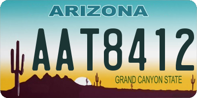 AZ license plate AAT8412