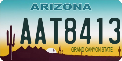 AZ license plate AAT8413