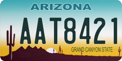 AZ license plate AAT8421