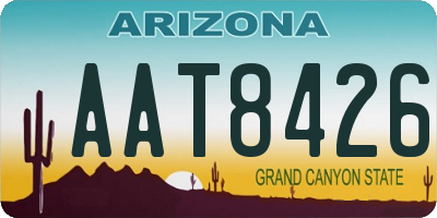 AZ license plate AAT8426