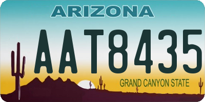 AZ license plate AAT8435