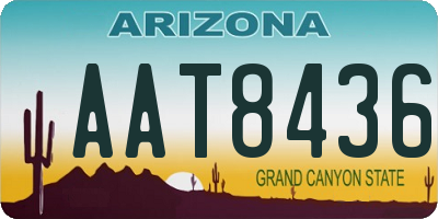 AZ license plate AAT8436