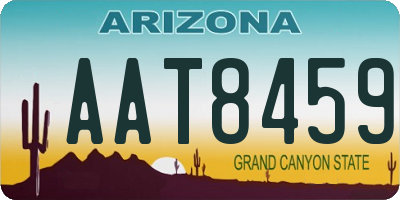AZ license plate AAT8459