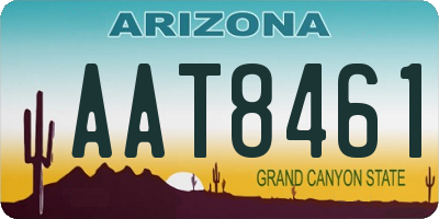 AZ license plate AAT8461