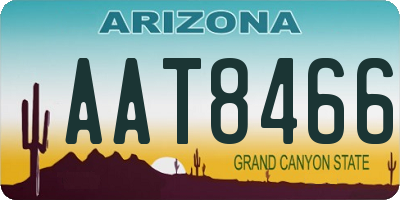 AZ license plate AAT8466