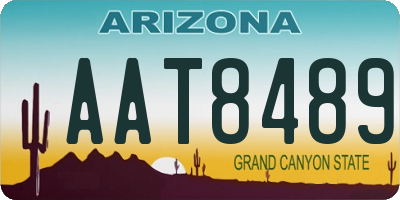 AZ license plate AAT8489