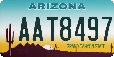 AZ license plate AAT8497