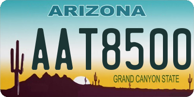 AZ license plate AAT8500