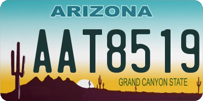 AZ license plate AAT8519