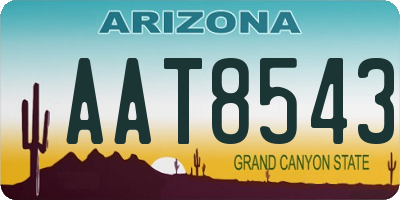 AZ license plate AAT8543
