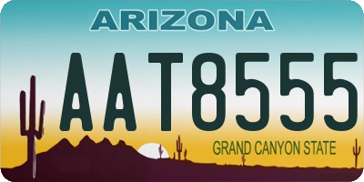 AZ license plate AAT8555