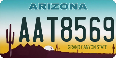 AZ license plate AAT8569