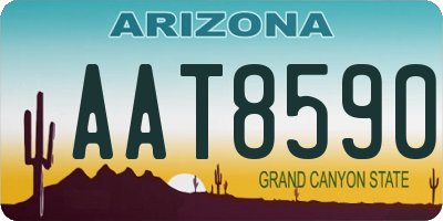 AZ license plate AAT8590