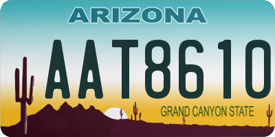 AZ license plate AAT8610