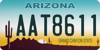 AZ license plate AAT8611