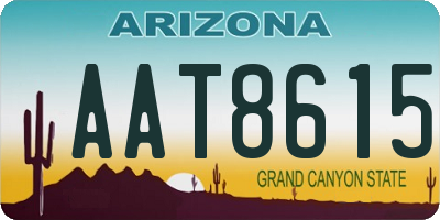 AZ license plate AAT8615