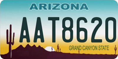 AZ license plate AAT8620