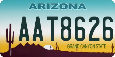 AZ license plate AAT8626