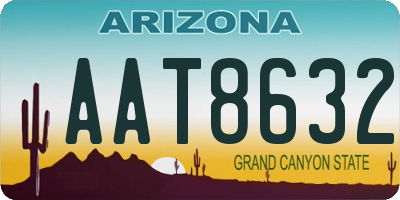 AZ license plate AAT8632