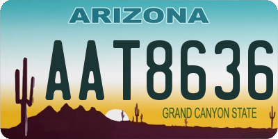 AZ license plate AAT8636