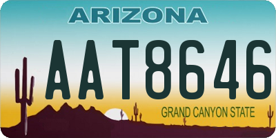 AZ license plate AAT8646