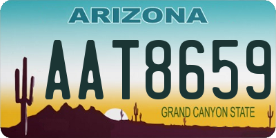 AZ license plate AAT8659