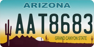 AZ license plate AAT8683