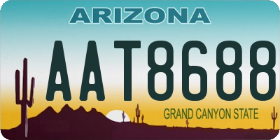 AZ license plate AAT8688