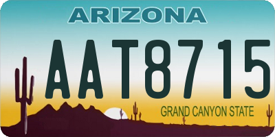 AZ license plate AAT8715