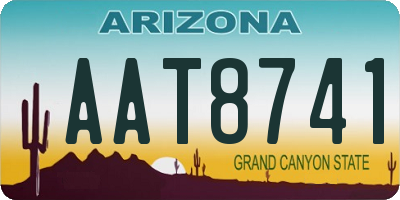 AZ license plate AAT8741