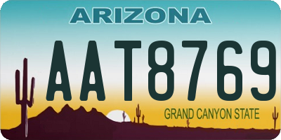 AZ license plate AAT8769