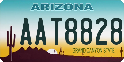 AZ license plate AAT8828