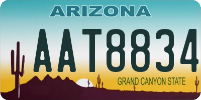 AZ license plate AAT8834