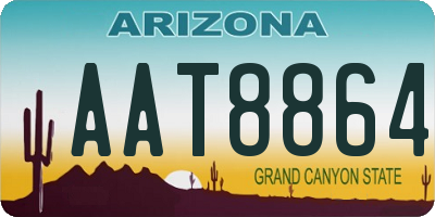 AZ license plate AAT8864