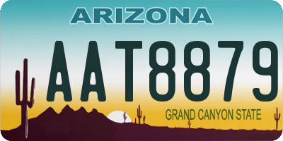 AZ license plate AAT8879