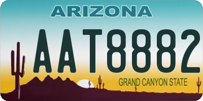 AZ license plate AAT8882