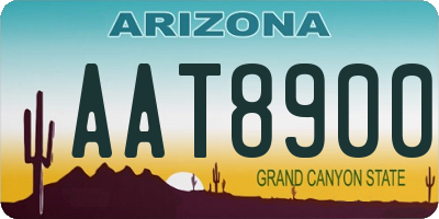 AZ license plate AAT8900