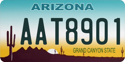 AZ license plate AAT8901