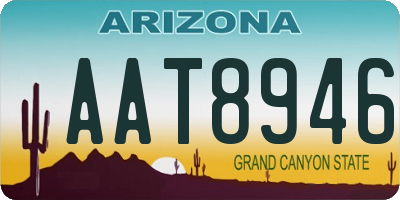 AZ license plate AAT8946
