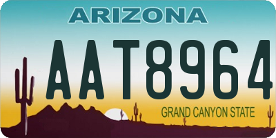 AZ license plate AAT8964