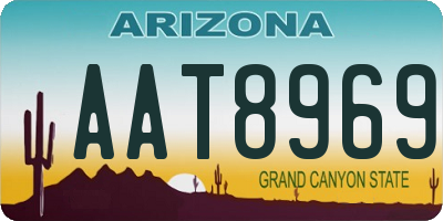 AZ license plate AAT8969