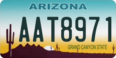 AZ license plate AAT8971