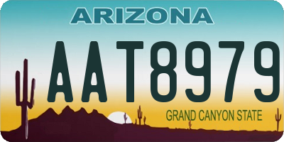 AZ license plate AAT8979