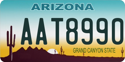AZ license plate AAT8990
