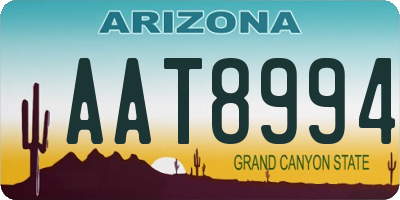 AZ license plate AAT8994